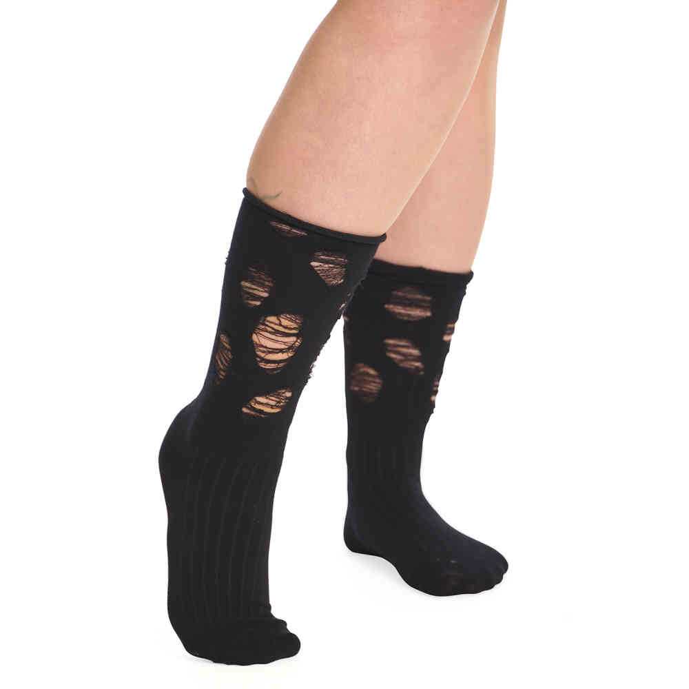 Banned - Dysian Distressed Chaussettes - Noir
